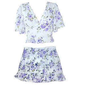Forever 21 - Purple Floral Set (Medium & Small)